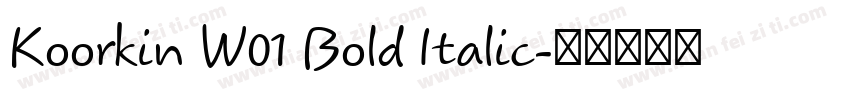Koorkin W01 Bold Italic字体转换